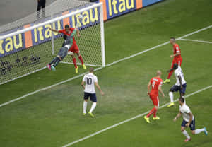 Soccer Players Show Off Their Moves Wallpaper