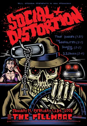 Social Distortion Concert Poster 2008 Wallpaper