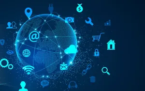 Social Network Revolves On Blue Earth Wallpaper