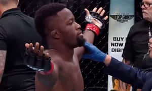 Sodiq Yusuff Intimidating His Opponent In The Ring Wallpaper