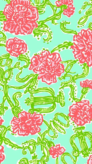 Soft, Vibrant Colors For A Lilly Pulitzer Iphone Wallpaper Wallpaper