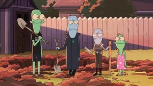 Solar Opposites Aliens Digging Ground Wallpaper