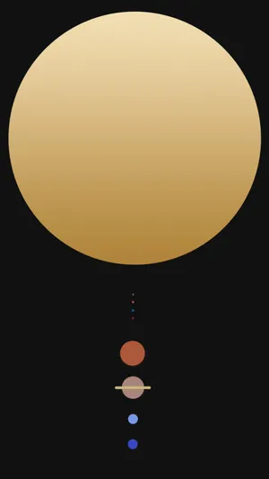 Solar System Minimalist Smart Phone Wallpaper