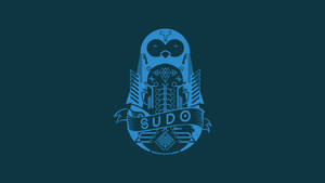 Solarized Dark Sudo Linux Logo Wallpaper