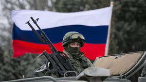 Soldier Russian Armed Forces Flag Wallpaper