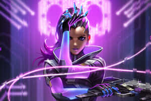 Sombra Utilizes Her Hacking Prowess For World Domination. Wallpaper