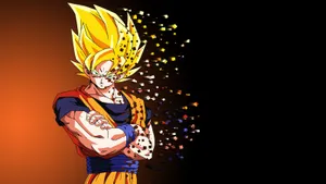 Son Goku's Incredible Power Of Disintegration Wallpaper