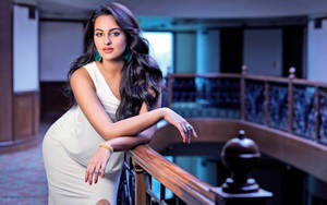 Sonakshi Sinha Sexy White Dress Wallpaper
