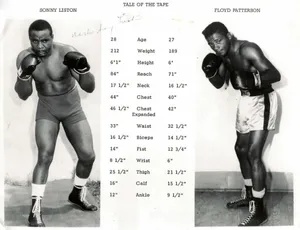 Sonny Liston And Floyd Patterson Tale Of The Tape Wallpaper