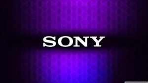 Sony Logo Black And Purple Wallpaper