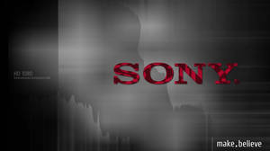 Sony Logo In Red Wallpaper