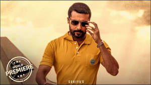 Soorarai Pottru Suriya In Yellow Shirt With Plane Wallpaper