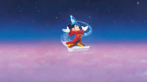 Sorcerer Mickeyon Magical Clouds Wallpaper