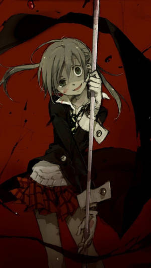 Soul Eater Creepy Maka Red Background Wallpaper