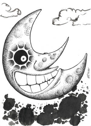 Soul Eater Moon Black And White Wallpaper