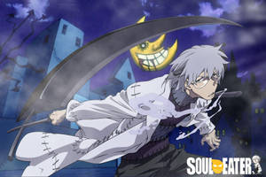 Soul Eater Moon With Franken Stein Wallpaper