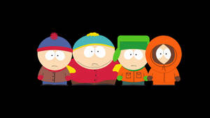 South Park Art With Dark Backdrop Wallpaper