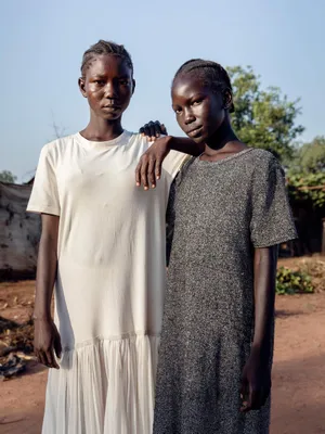 South Sudan White Gray Dresses Wallpaper