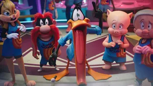 Space Jam Shocked Daffy Duck Wallpaper
