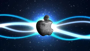 Space Rock Cool Mac Logo Wallpaper