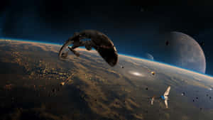 Space Ship Real Space Wallpaper