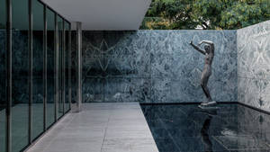 Spain Barcelona Pavilion Statue Wallpaper