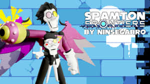 Spamton From Deltarune In A Dynamic Pose Wallpaper