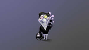 Spamton From Deltarune Striking A Pose On A Vibrant Background Wallpaper