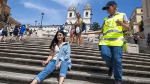 Spanish Steps Security Woman Wallpaper