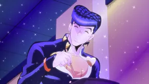 Sparkling Josuke Cute Eating Smiling Wallpaper