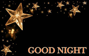 Sparkling Stars Good Night Wish Wallpaper