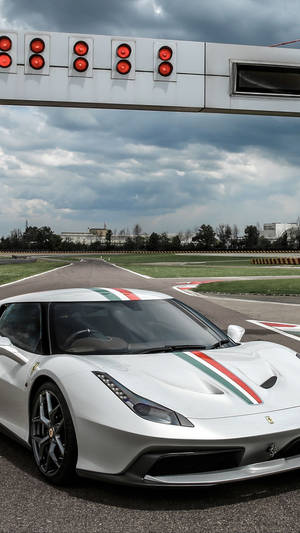 Speciale White Ferrari Iphone Wallpaper