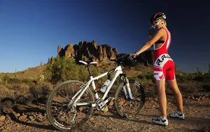 Specialized Mountain Bike In Lost Dutchman State Park Wallpaper