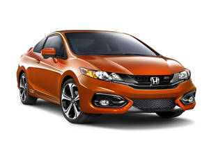 Spectacular 4k Edition Of Honda Civic In Striking Orange Wallpaper