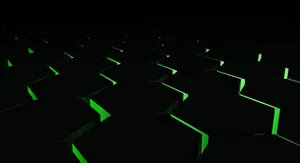 Spectacular Green Infinite Gaming Desktop Hexagons Wallpaper