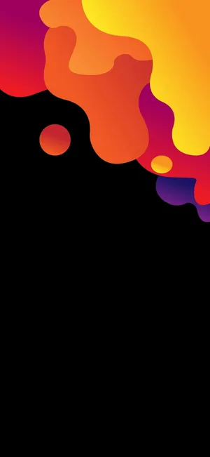 Spectrum Explosion On Oled Phone Screen Wallpaper