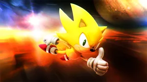 Speed Like Lightning With Super Sonic Wallpaper