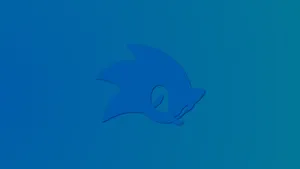 Speed Up Your Life With Blue Sonic. Wallpaper