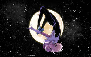“spider Gwen - A Hero In The Light Of A Full Moon” Wallpaper