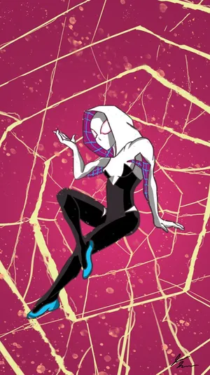 Spider Gwen On The Streets Of Her City Wallpaper