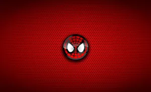 Spider - Man Logo On A Red Background Wallpaper