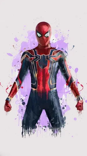 Spiderman Watercolor Art 4k Marvel Iphone Wallpaper