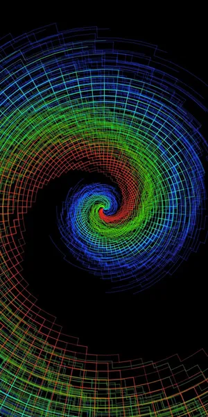 Spiral Multicolor In Black Wallpaper