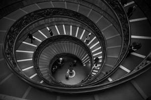 Spiral Staircase Black Screen Wallpaper