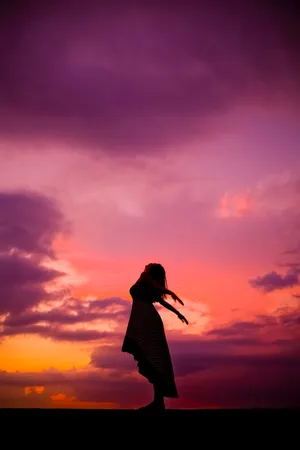 Spiritual Freedom Silhouette Wallpaper