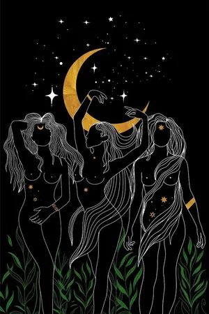 Spiritual Goddess In Black Wallpaper