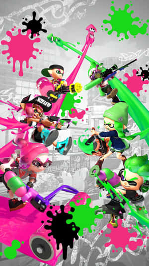 Splatoon 2 Action-packed Gaming Wallpaper Wallpaper