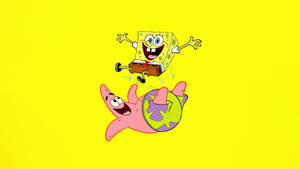 Spongebob And Patrick Yellow Desktop Wallpaper