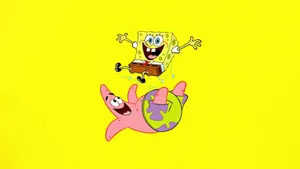 Spongebob And Patrick Yellow Desktop Wallpaper