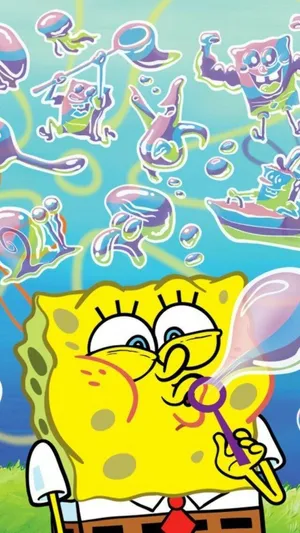 Spongebob Bubbles Jellyfish Fields Wallpaper